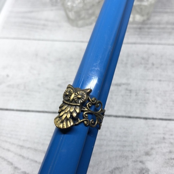 VINTAGE bundle lot 2 fun statement rings owl and butterfly - Picture 5 of 7